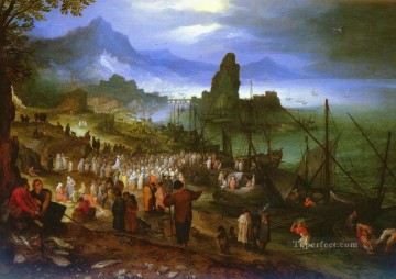  christ - Christ Preaching At The Seaport Flemish Jan Brueghel the Elder